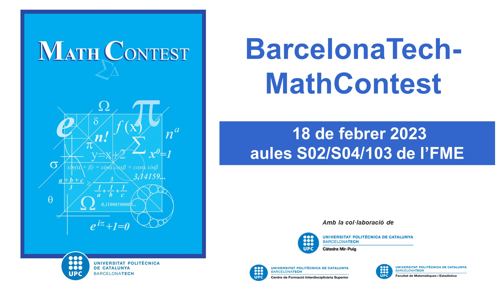 Aupc Math Mathcontest - BarcelonaTech — Facultat de Matemàtiques i Estadística ...