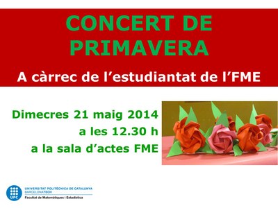 Pòster concert primavera 2014