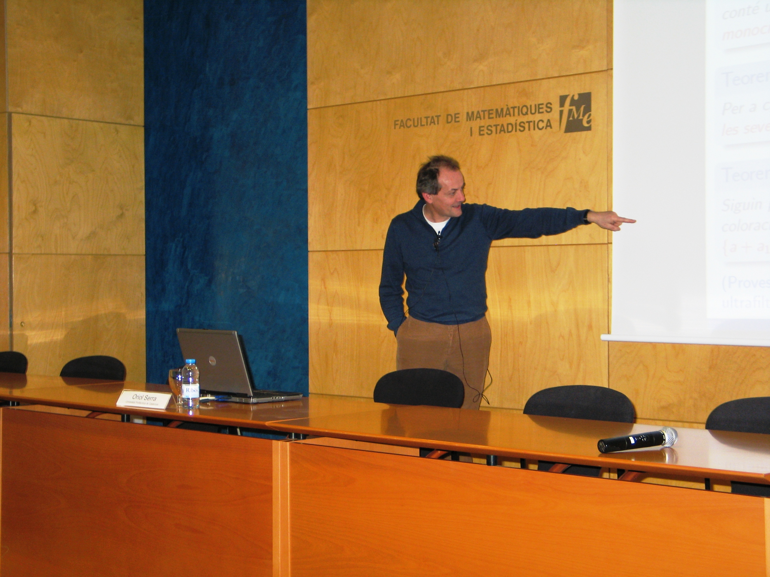 Intervenció d'Oriol Serra, de la UPC