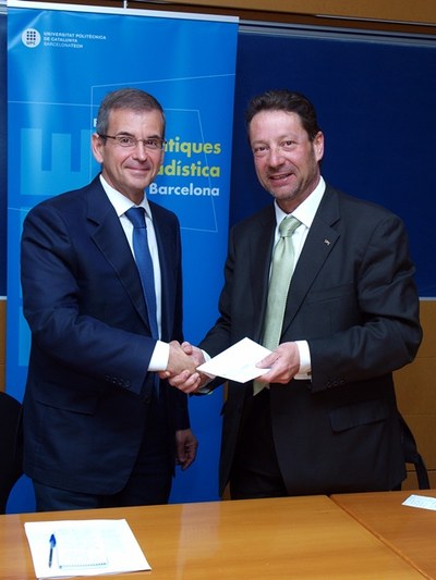 El degà Jordi Quer i el vicerector de Personal Acadèmic de la UPC