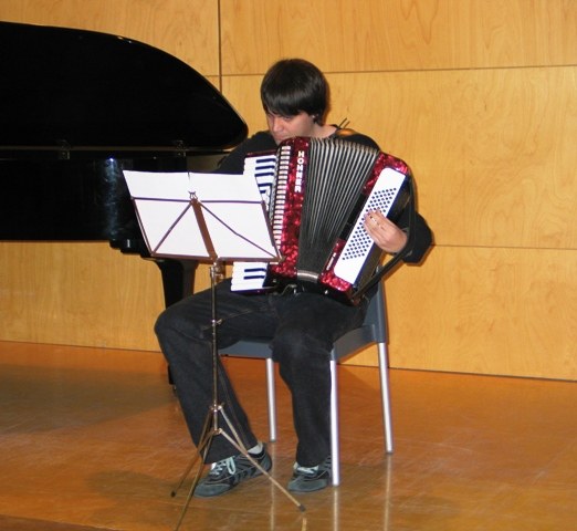 Jaume Pujantell amb l'acordió