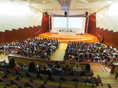 La platea de l'auditori del Vèrtex plena d'assistents