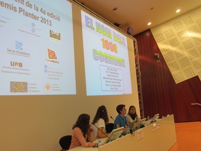 Presentació treball guanyador Premi Planter-IDESCAT El nom dels 1000 cognoms