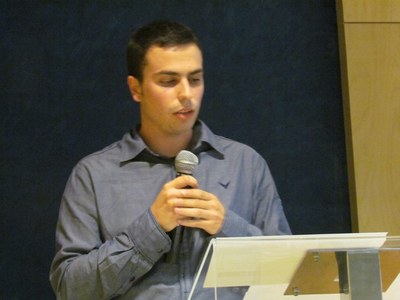 Adrià Caballé, guanyador del Premi Accenture. Paraules d'agraïment
