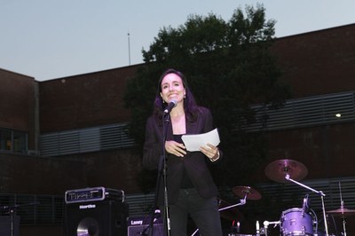 Sílvia Ferrando, mestra de cerimònies de la festa