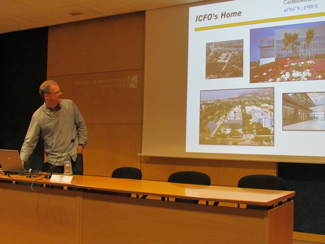 Presentació de David Artigas, de l'ICFO