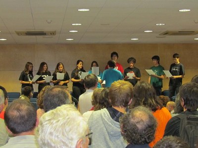 La Coral de l'FME interpretant el Gaudeamus