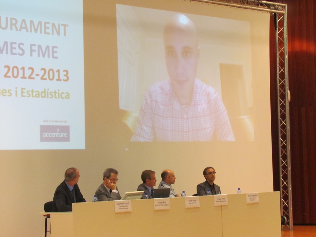 Paraules d'agraïment de Víctor Peña des d'EEUU enregistrades en vídeo, en motiu del Premi Accenture