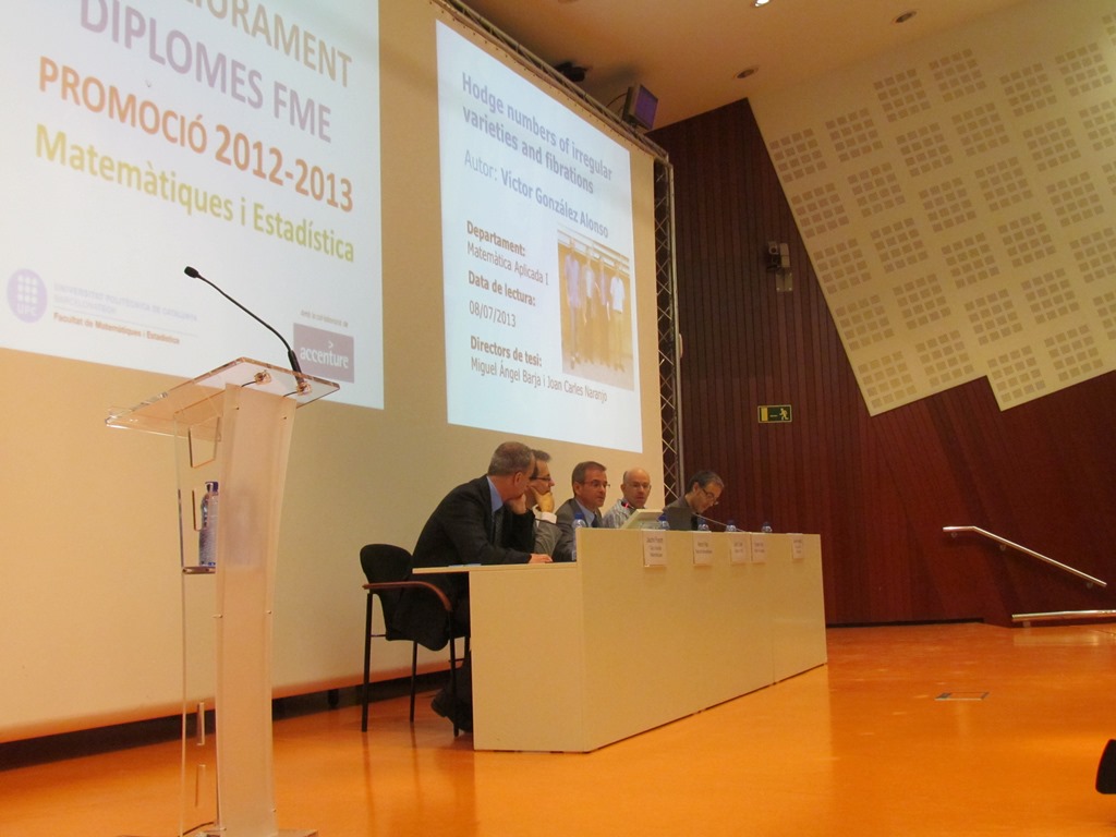 Reconeixement de les tesis doctorals llegides durant el curs 12-13