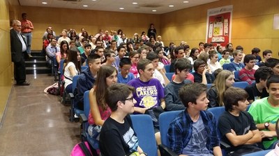 Els assistents al lliurament de la 1a Copa Cangur (adreçat a 1r i 2n ESO)