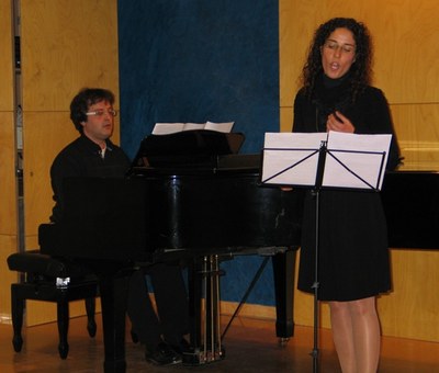 La soprano Alba Fortuny i Xavier Pardo al piano