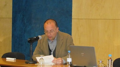 Presentació del segon ponent a càrrec de Pedro Delicado, cap d'estudis d'Estadística de l'FME