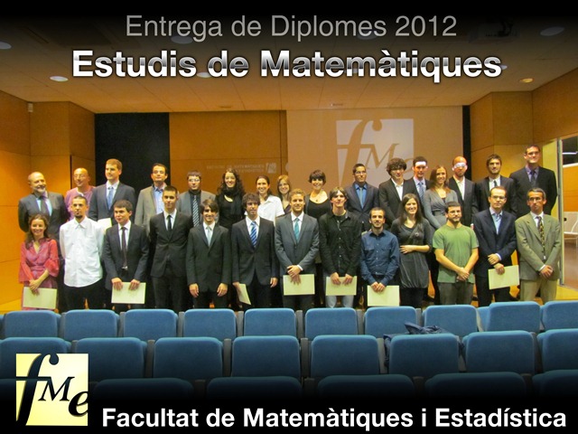 Foto estudis Matemàtiques 2012