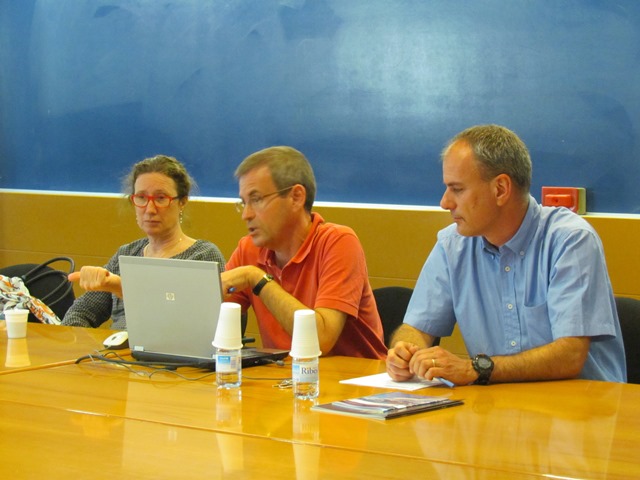 Ponents de la sessió " Doctorat i Màsters": Lupe Gómez, Jordi Quer i Jaume Franch