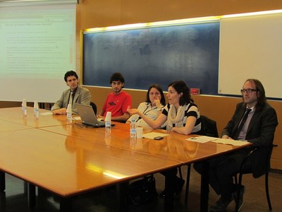 Titulats ponents de la sessió: Pau Pijuan, Javier Foz, Rosa Lamarca, Raquel Delriu i Jordi Planagumà