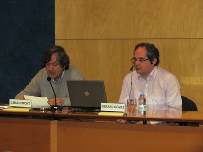 Josep Masdemont, director del Departament de MA1-UPC presenta el segon ponent