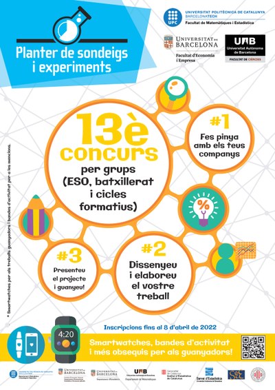 13è concurs Planter de Sondeigs i Experiments per a treballs d'estadística, encara teniu temps per inscriure-us!