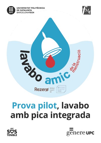 A l‘FME fem una prova pilot de lavabo adaptat per a l‘ús de productes menstruals reutilitzables.