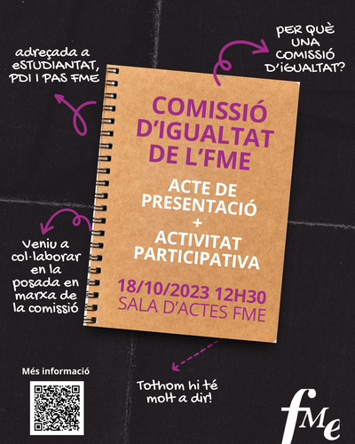 Acte de presentació de la Comissió d'Igualtat de l'FME + activitat participativa