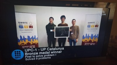 Bronze per a un equip FME-CFIS-UPC al concurs Southwestern Europe Regional Contest (SWERC) 2022-2023