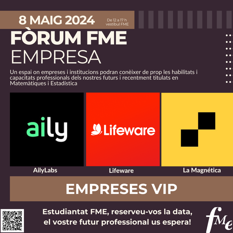 Dimecres 8 de maig, Fòrum FME-Empresa 2024