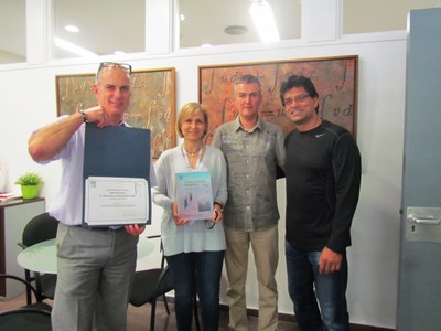 Donació a l'FME d'un exemplar especial de la revista "Computational Geometry" dedicat a la memòria del professor Ferran Hurtado