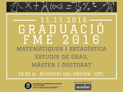 Escalfant motors per l'acte de graduació als titulats en Matemàtiques i Estadística de la Promoció FME 2016