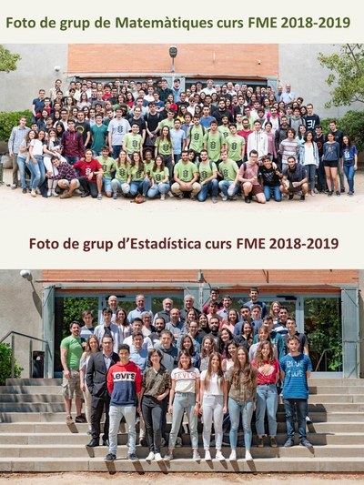 Fotos de grup de Mates i Estadística curs 2018-2019!