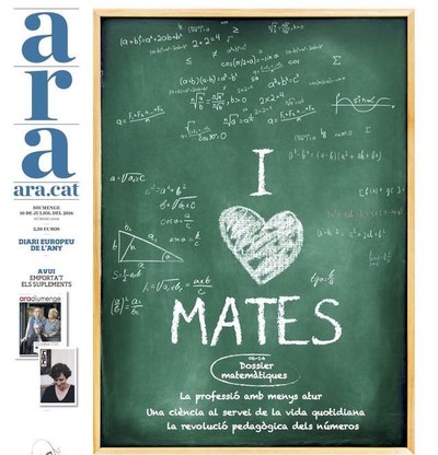 'I love Mates': dossier especial sobre Matemàtiques al diari ARA de diumenge 10 de juliol 2016