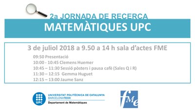 II Jornada de Recerca del Departament de Matemàtiques de la UPC