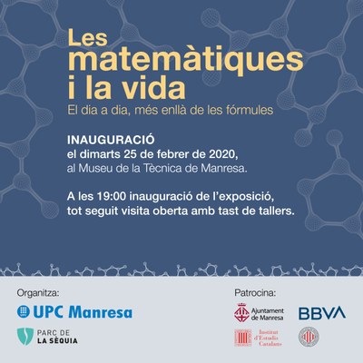 Inauguració de l'exposició "Les matemàtiques i la vida" impulsada des de la UPC Manresa en el marc del projecte STEAM en ACCIÓ