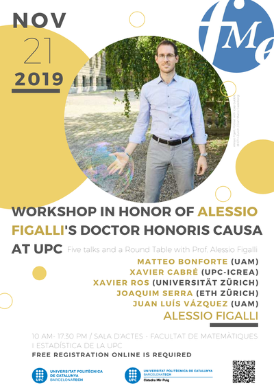 Acte d'investidura com a doctor honoris causa del Prof. Alessio Figalli: invitació a la cerimònia i presentació del "workshop Figalli"