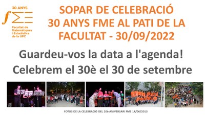 Festa dels 30 anys de l'FME el 30 de setembre 2022: preparatius en marxa