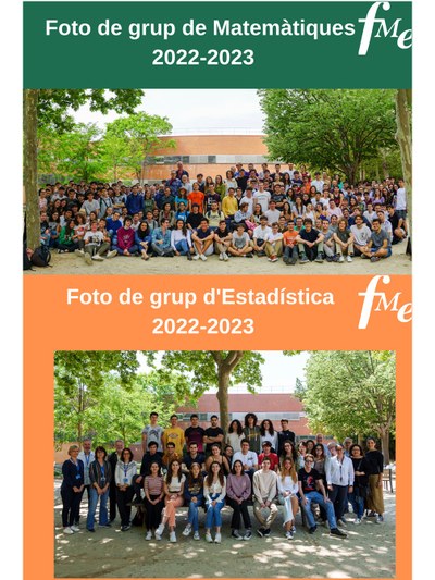 Ja tenim les fotos de grup de Mates i Estadística FME 2023