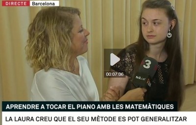 La pianista i matemàtica FME Laura Farré Rozada a Els Matins de TV3
