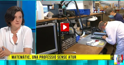 La professora de l'FME Sonia Fernández al programa Tot es Mou de TV3