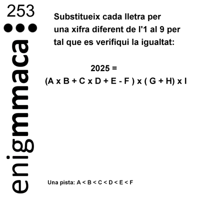 L'"ENIGMMACA" setmanal del Museu de les Matemàtiques de Catalunya també a l'FME