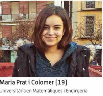 L'estudiant Maria Prat (CFIS Matemàtiques - Ciència i Enginyeria de Dades), selecconada per Google