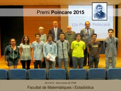Lliurament del 13è premi Poincaré 2016 al millor treball de recerca en Matemàtiques
