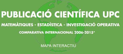 Mapa interactiu sobre  la situació de la producció científica en matemàtiques, estadística i investigació operativa (2006-2015)