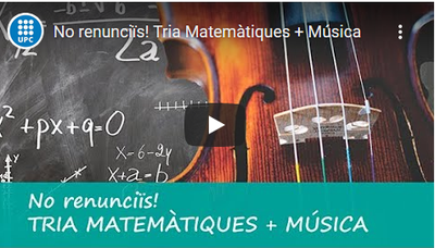 Més novetats sobre la doble titulació Matemàtiques i Música: Vídeo de presentació i nota de premsa