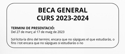 Oberta la convocatòria de beques del Ministeri d'Eduació per al curs 2023-2024