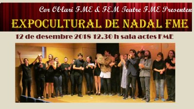 Reserveu-vos dimecres 12 de desembre per l'ExpoCultural Nadal 2018 de l'FME!!