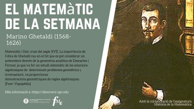 Torna el "Matemàtic de la setmana" impulsat per la Biblioteca FME i l'assignatura història de la matemàtica