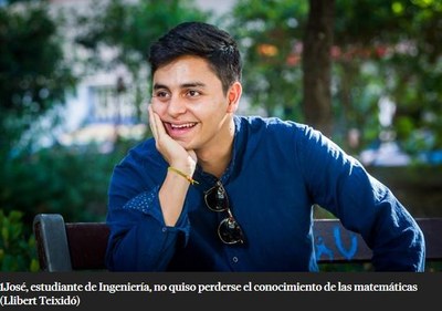 Un estudiant de l'FME-CFIS entrevistat a La Vanguardia del 14 de juny de 2017